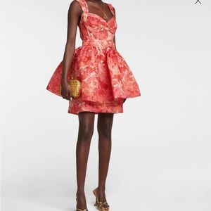 Zimmermann high tide silk linen floral mini dress size 0